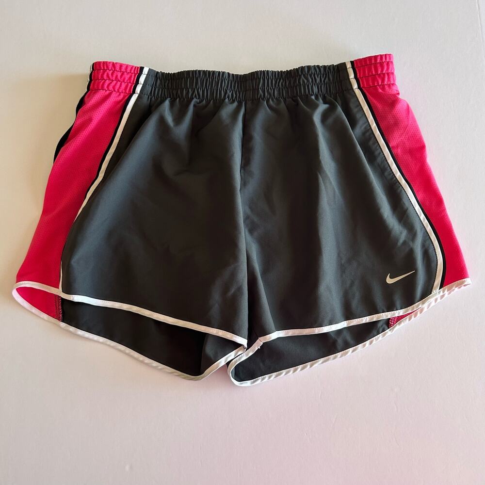 Nike Womens Dri-Fit Brief Lined Drawstring Athletic Workout Gym Shorts Medium